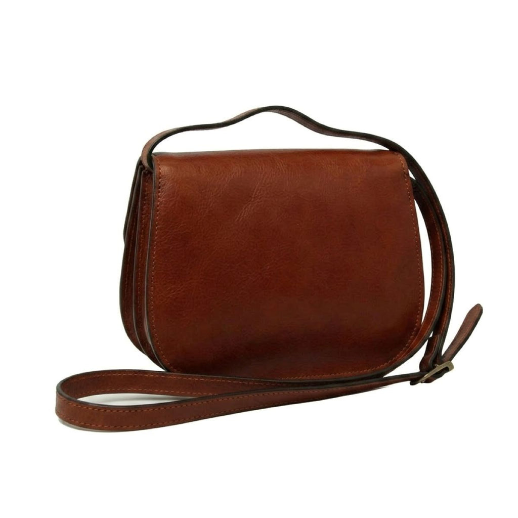 Full grain calfskin shoulder bag - Mahogany Brown-0