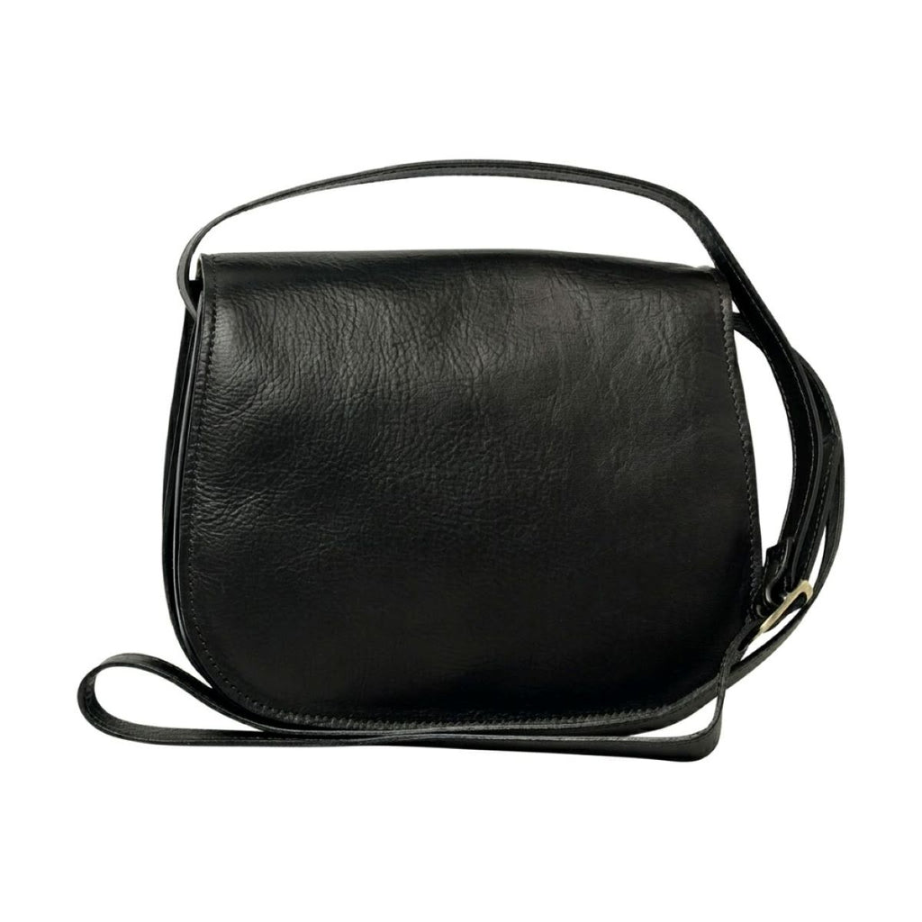 Women's shoulder bag in full grain calfskin - Black-0