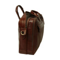 Esclusiva II Leather Laptop Briefcase - Brown-1