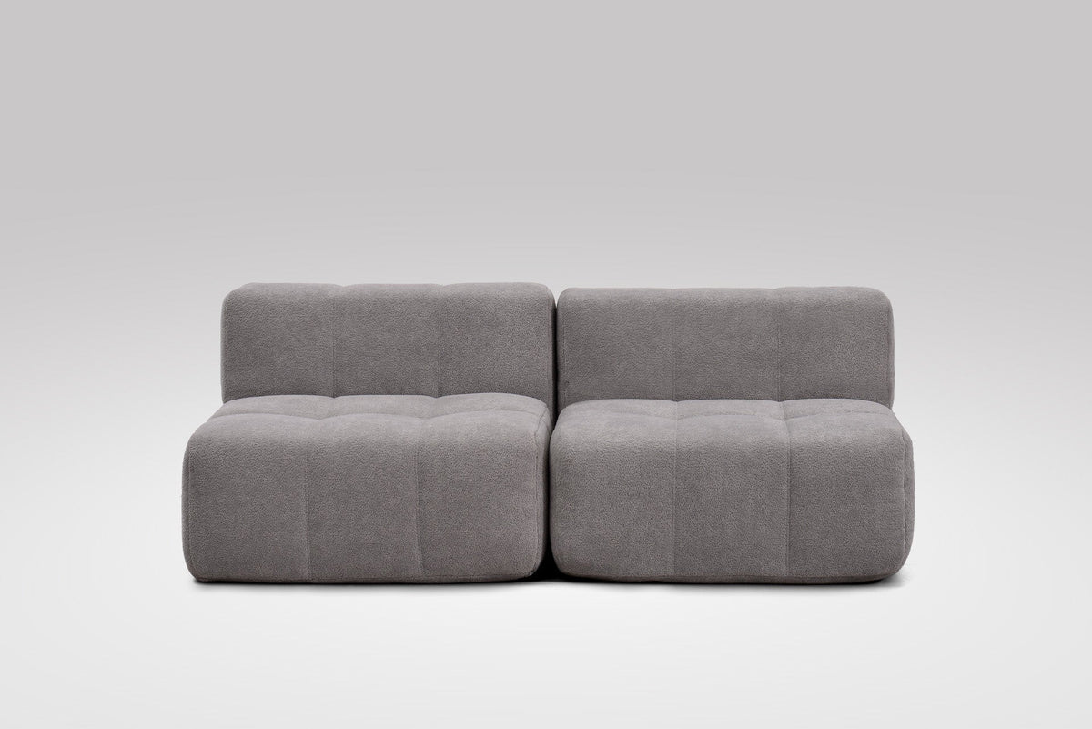 2 Teiliges Modulares Sofa – Grau-1
