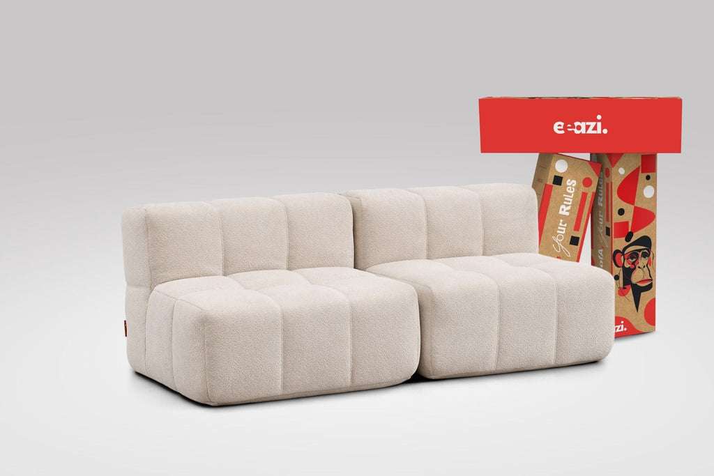 2 Teiliges Modulares Sofa – Beige-0