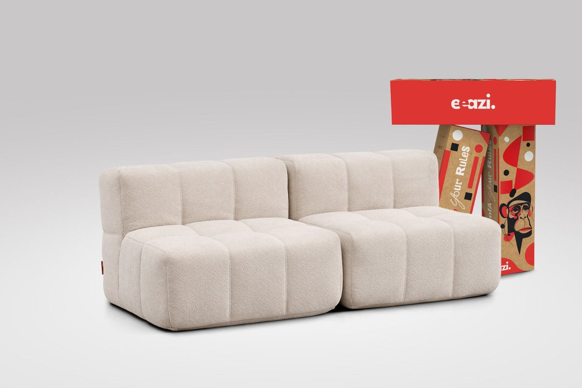 2 Teiliges Modulares Sofa – Beige-0