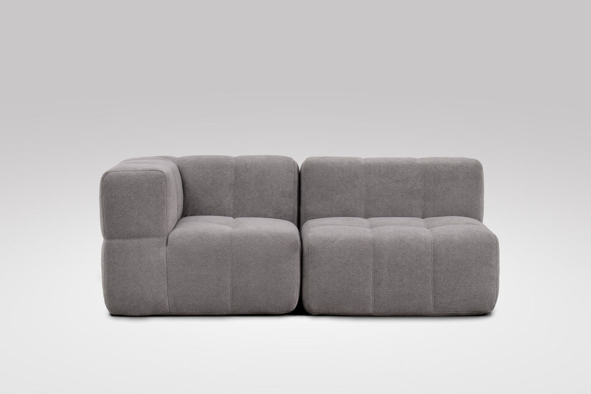 2 Teiliges Modulares Sofa – Grau-1
