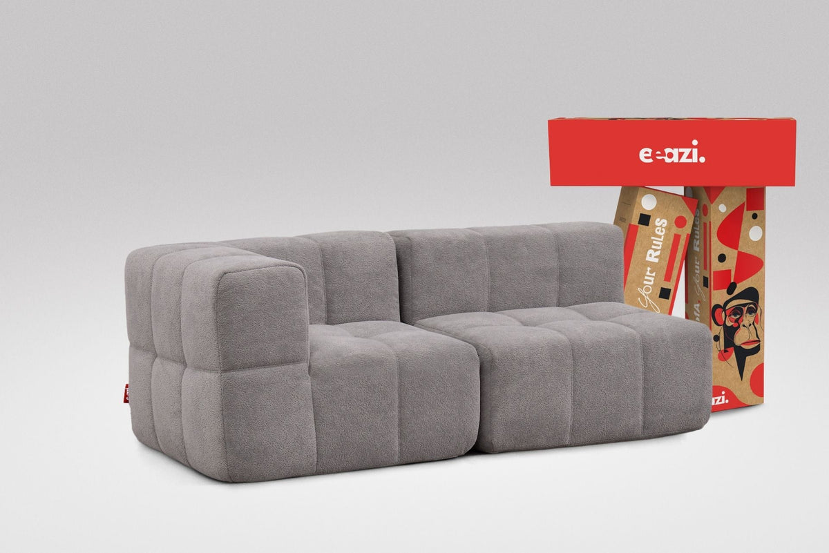 2 Teiliges Modulares Sofa – Grau-0