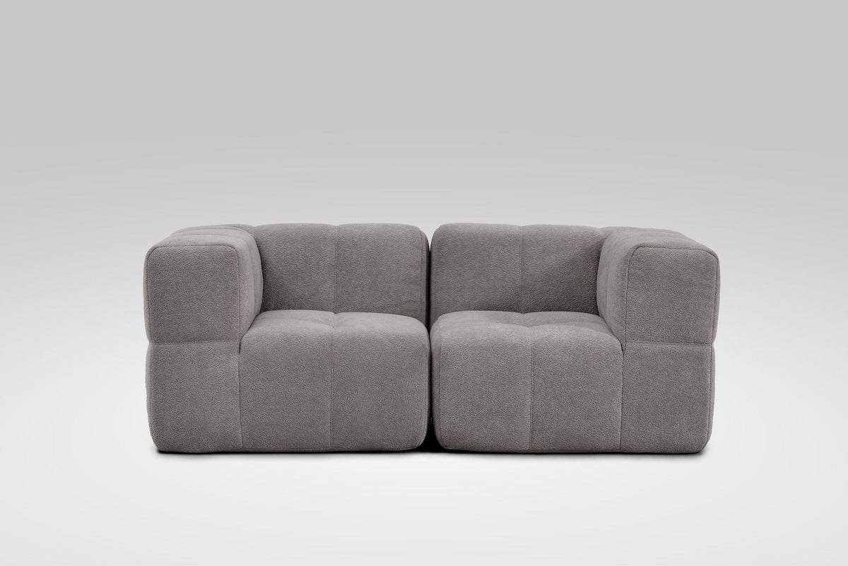 2 Teiliges Modulares Sofa – Grau-1