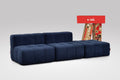 3 Teiliges Modulares Sofa – Blau-0