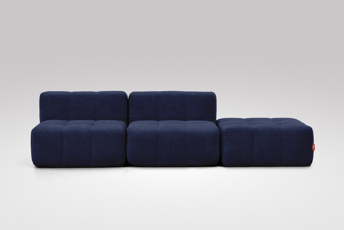 3 Teiliges Modulares Sofa – Blau-1