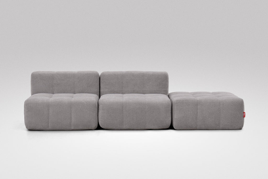 3 Teiliges Modulares Sofa – Grau-1