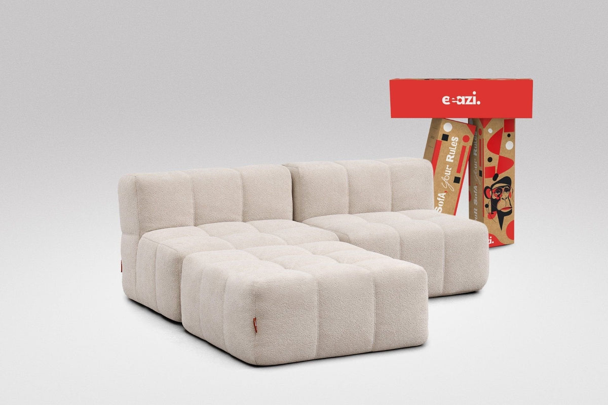 3 Teiliges Modulares Sofa – Beige-0