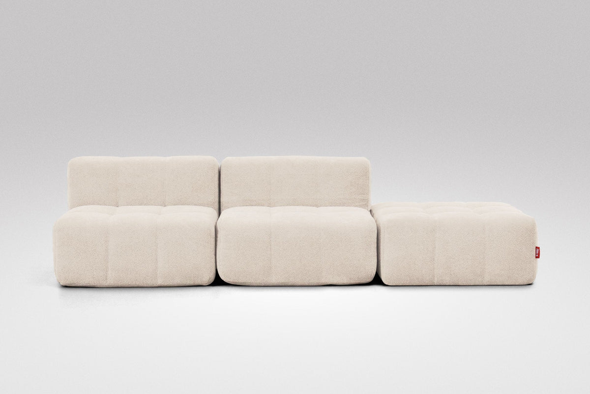 3 Teiliges Modulares Sofa – Beige-1