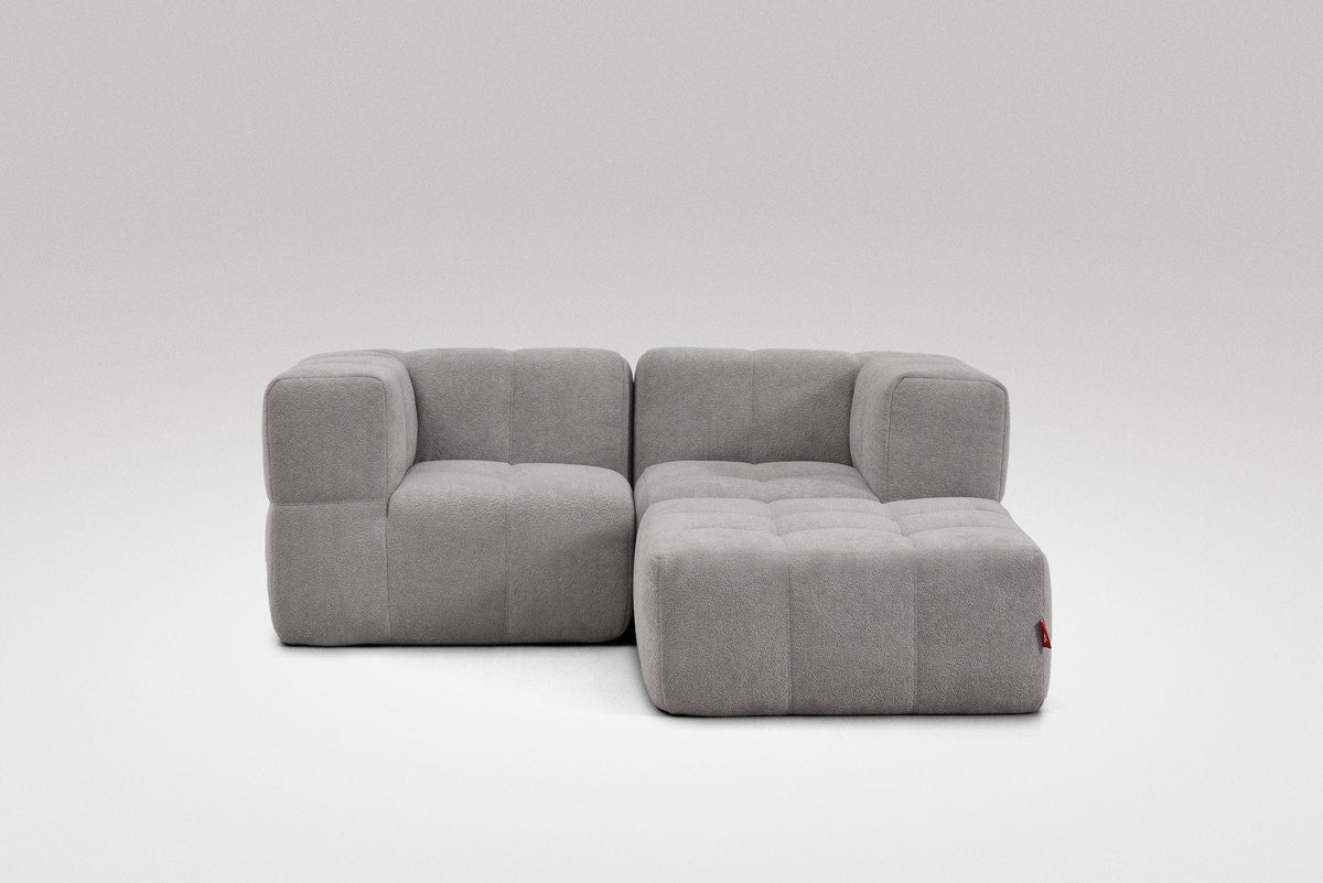 3 Teiliges Modulares Sofa – Grau-1