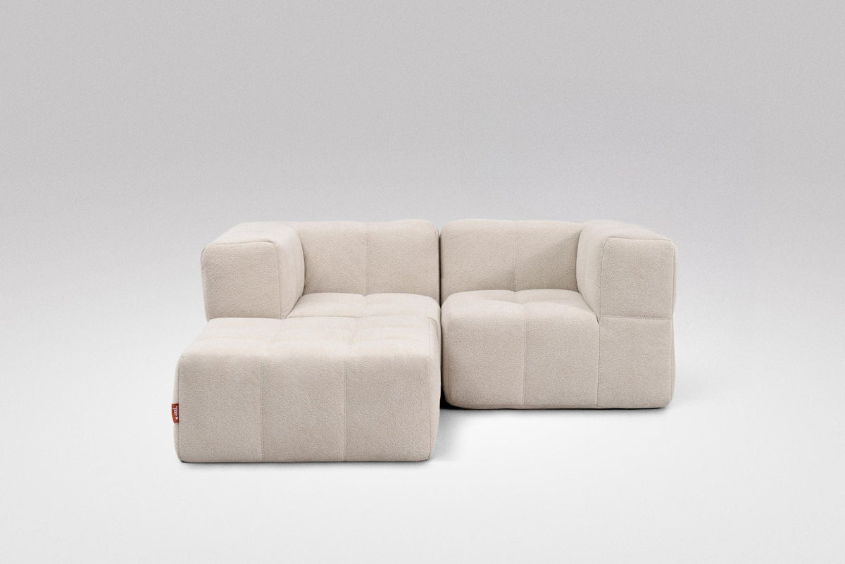 3 Teiliges Modulares Sofa – Beige-1