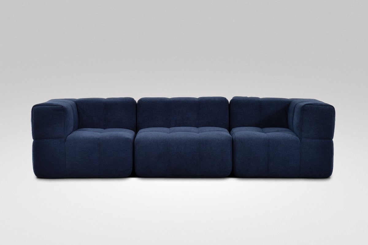 3 Teiliges Modulares Sofa – Blau-1