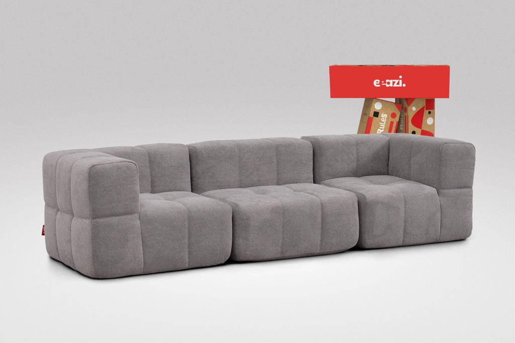 3 Teiliges Modulares Sofa – Grau-0