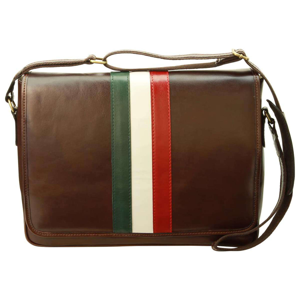 Italian Flag - Messenger Bag - Brown-0