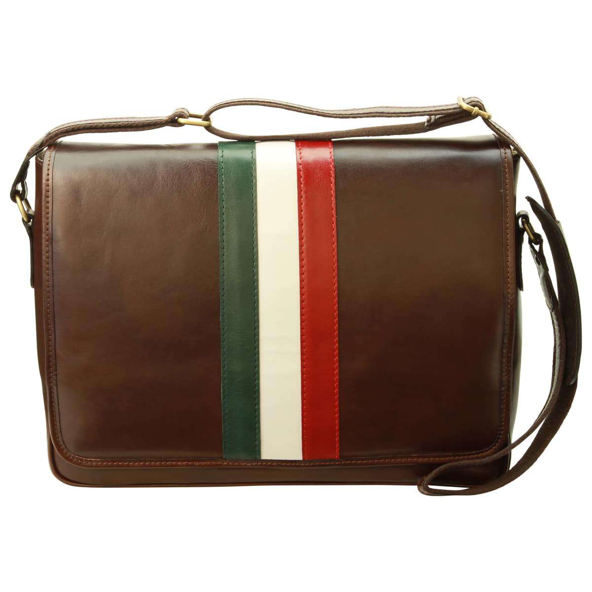 Italian Flag - Messenger Bag - Brown-0