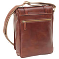 Medium leather bag with double magnetic closure - Brown-1