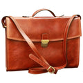 Business Leather Briefcase - Brown-1