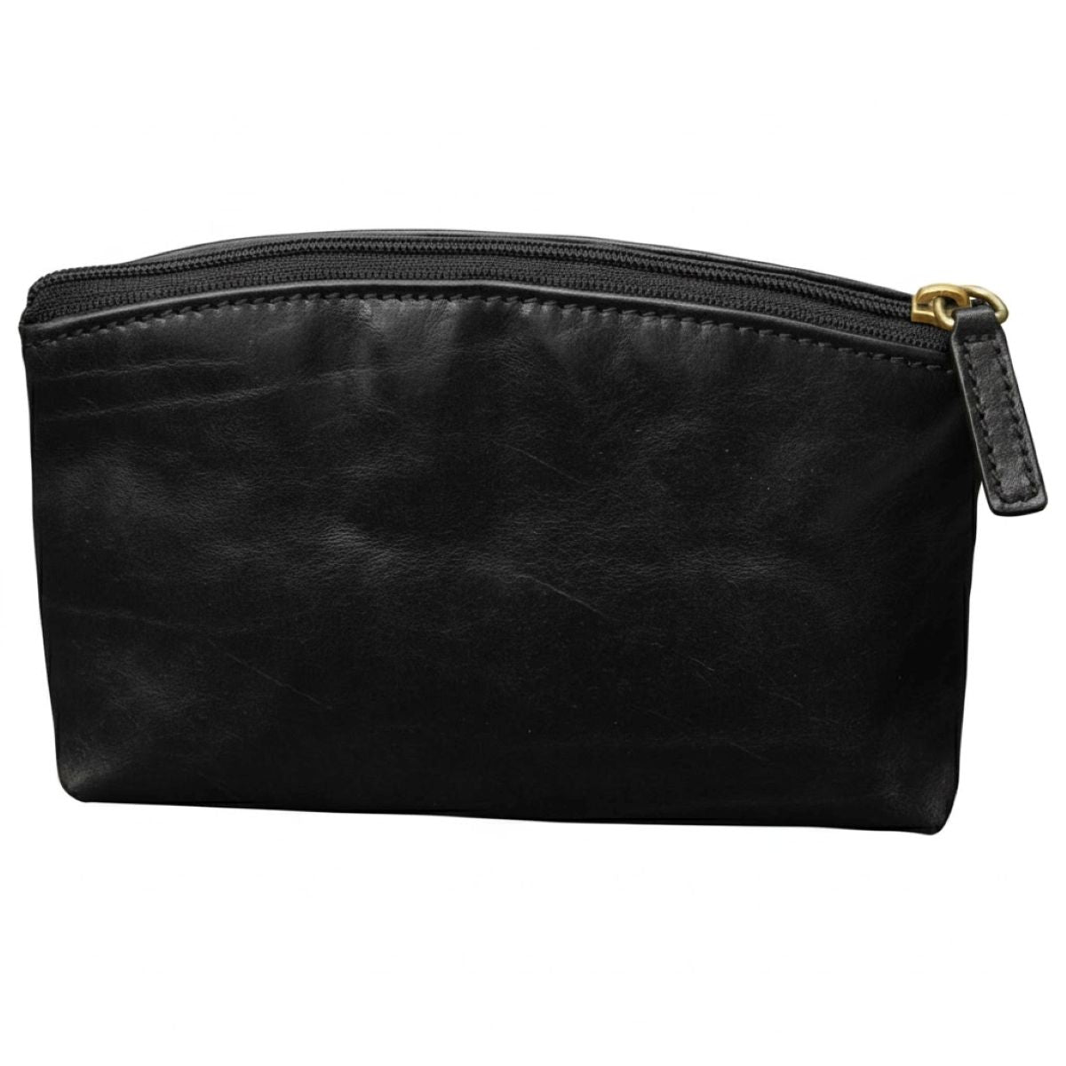 Cowhide leather beauty case- Black-0