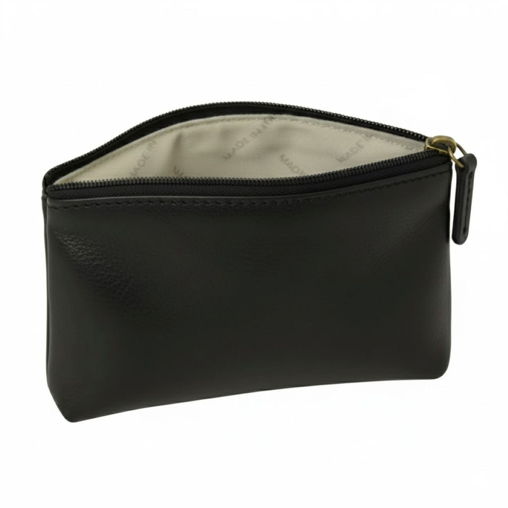 Cowhide leather beauty case- Black-1
