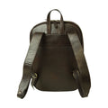 Leather backpack with exterior zip pockets - Dark Brown-1