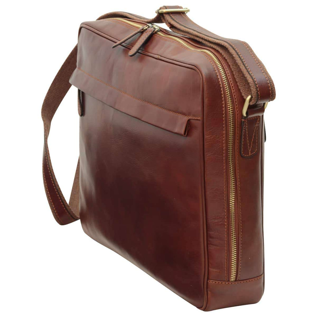 Vachetta Leather Messenger - Brown-1