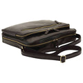 Large leather bag with zip closures - Black-1
