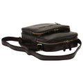 Messenger in pelle con chiusura a zip (Piccola).- Black-1
