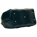 Cowhide leather duffel bag - Black-1