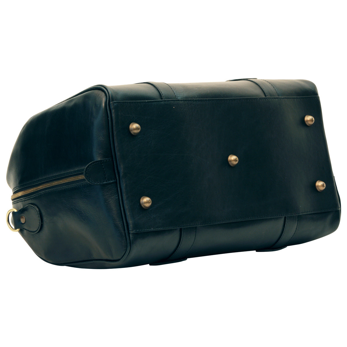Cowhide leather duffel bag - Black-1