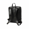 Leather backpack with backside troller strap- black-1