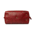 Full grain leather travel bag - Red-1