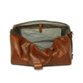 Full grain leather travel bag - Teak-1