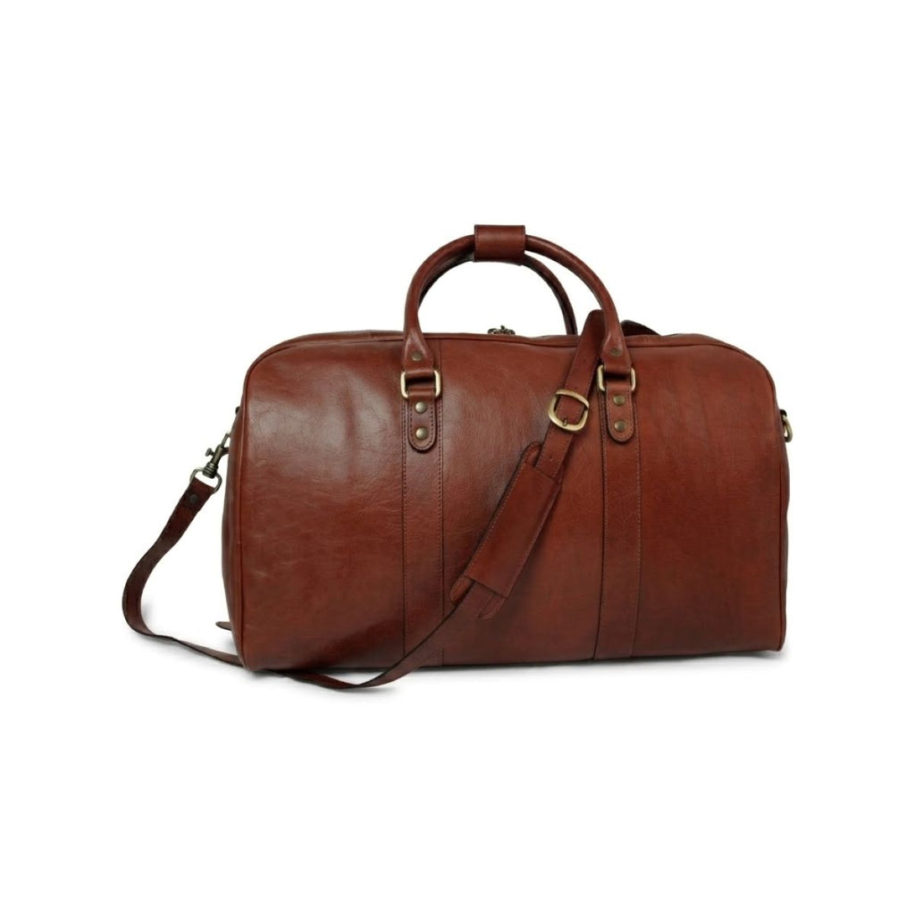 Full grain leather travel bag - Brown-0