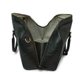 Full grain leather large travel bag - black-1