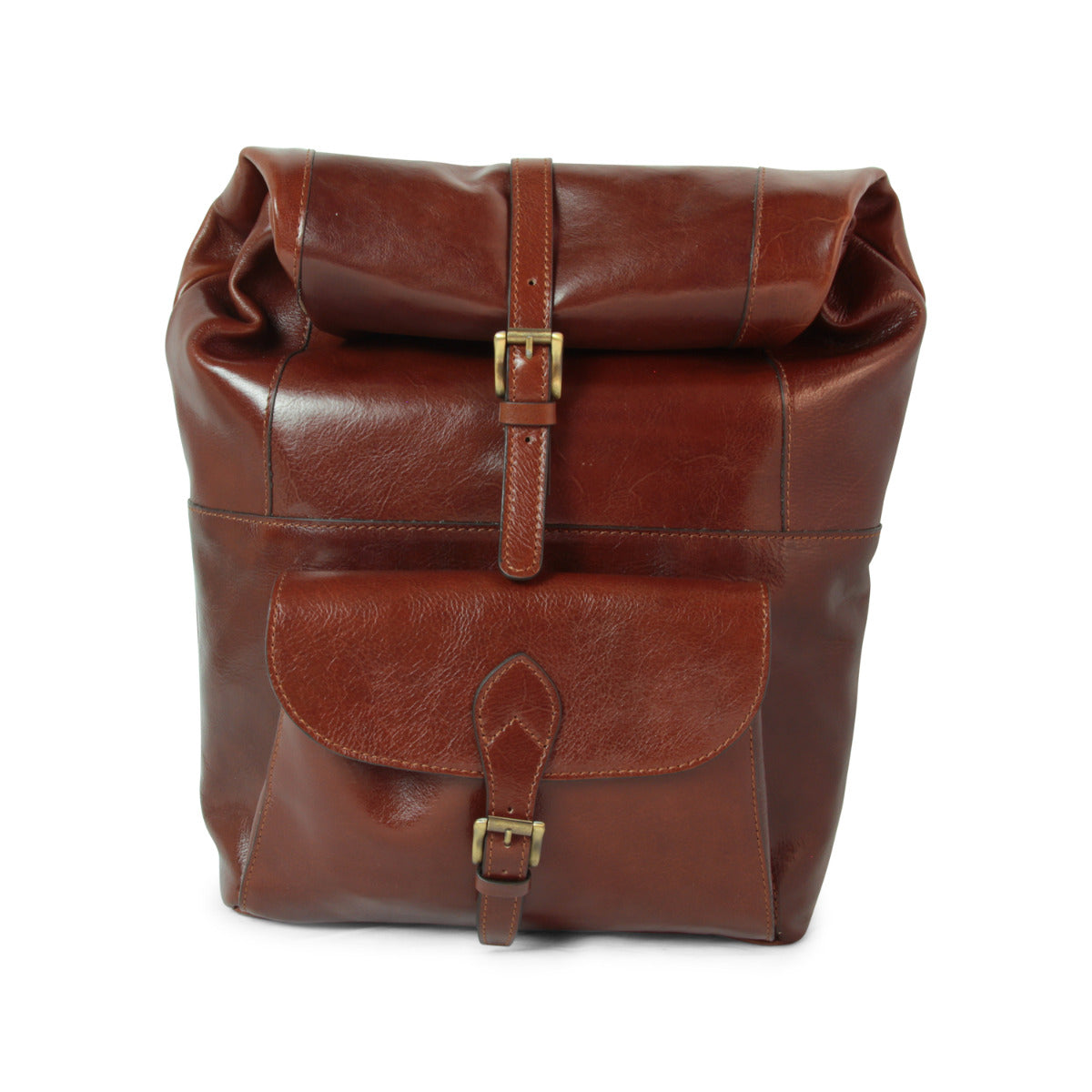 Full grain Leather backpack - Brown-0