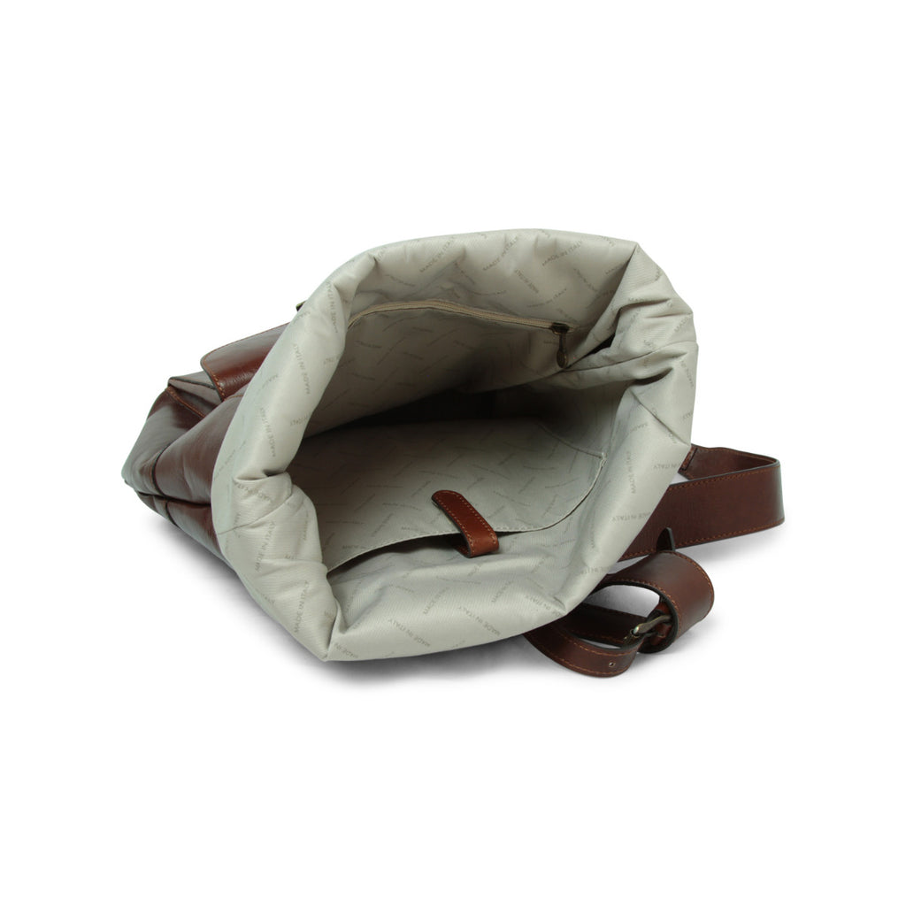 Full grain Leather backpack - Brown-1