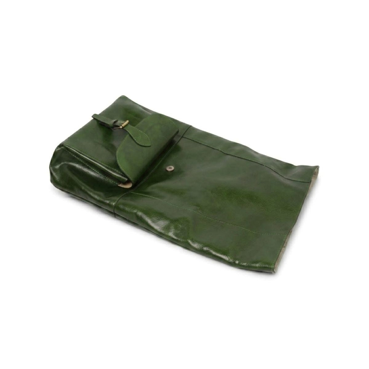 Full grain Leather backpack  - Green-1