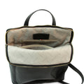 Full grain leather backpack - black-1