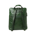 Full grain leather backpack - Green-1