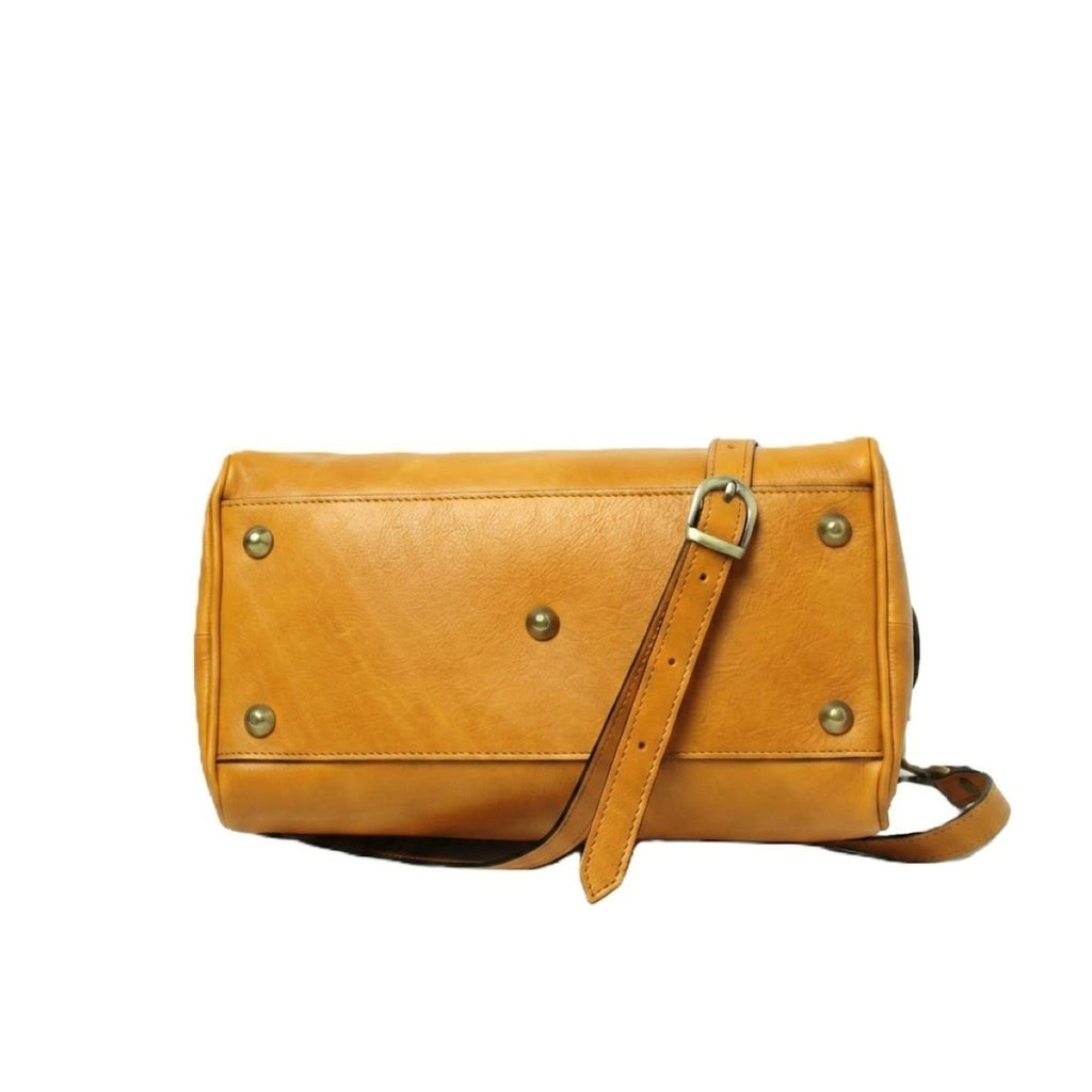 Double handled shoulder bag - Ochre-1