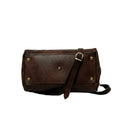 Double handled shoulder bag - Dark brown-1