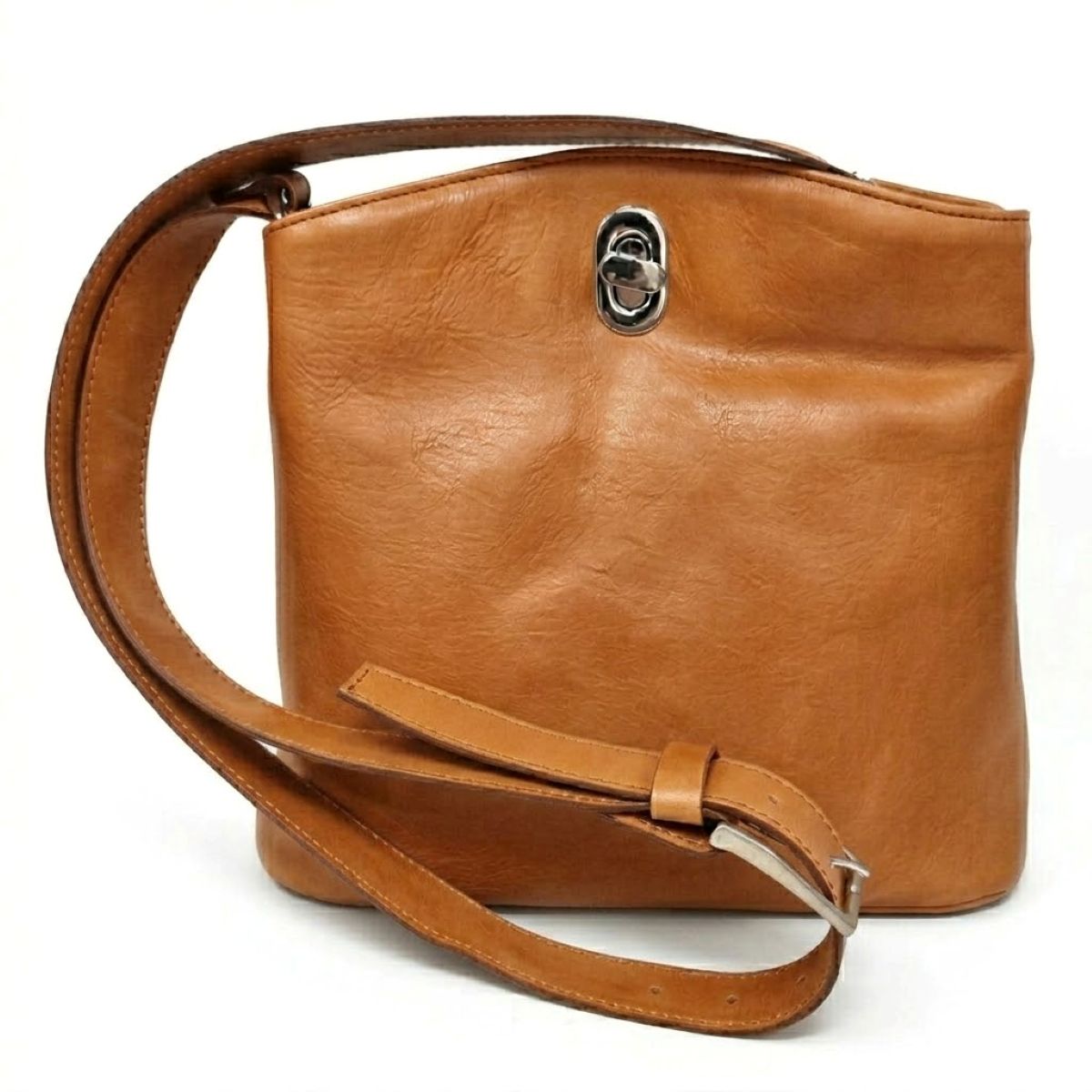 LEATHER BUCKET BAG - BROWN COLONIAL-0