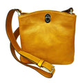LEATHER BUCKET BAG-OCHRE-0