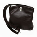 LEATHER BUCKET BAG - DARK BROWN-0