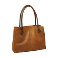 WOMAN’S TWO-HANDLE BAG IN TWO -TONE FULL-GRAIN LEATHER-COLONIAL-1