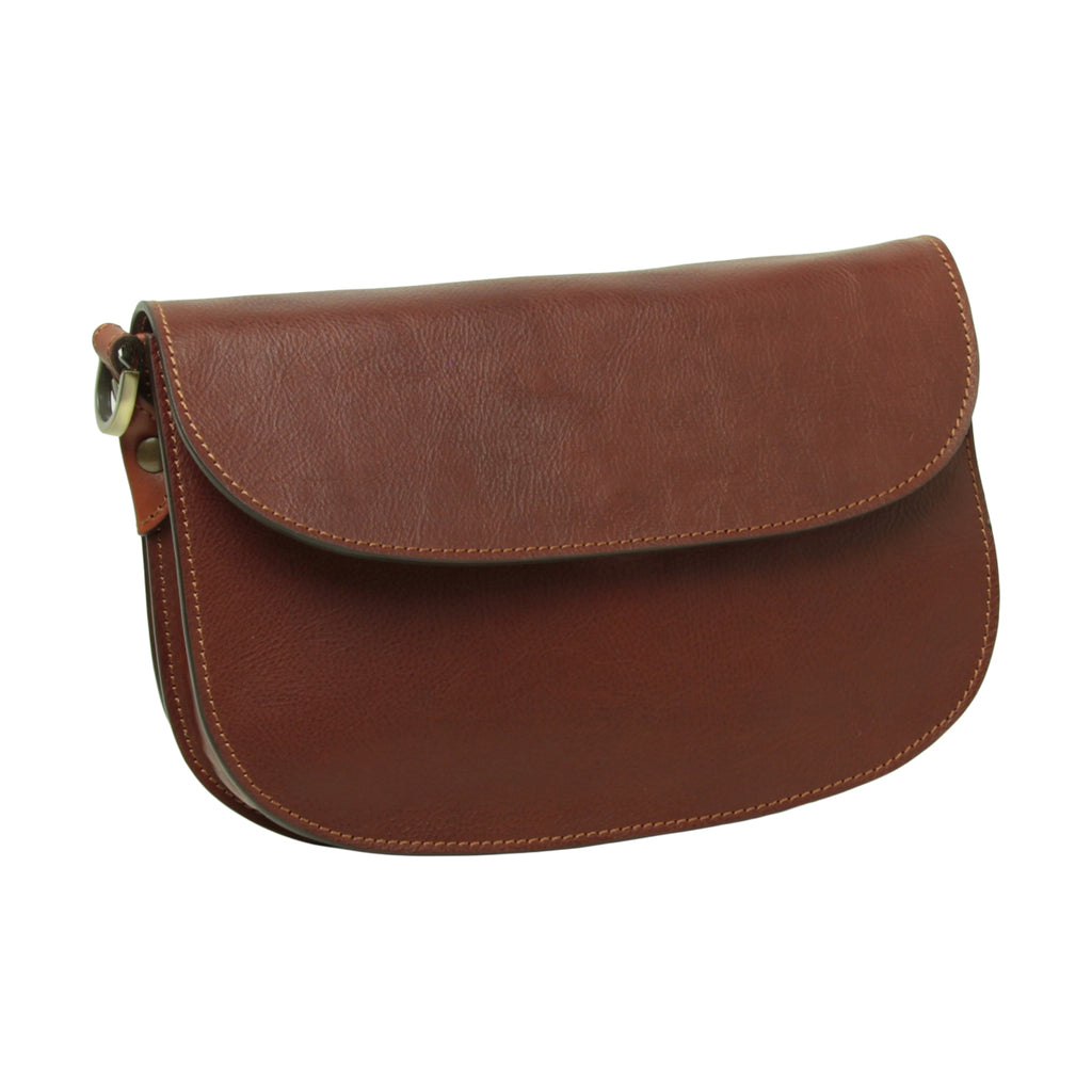 Two-sided shoulder bag in full-grain calfskin –Mahogany-0