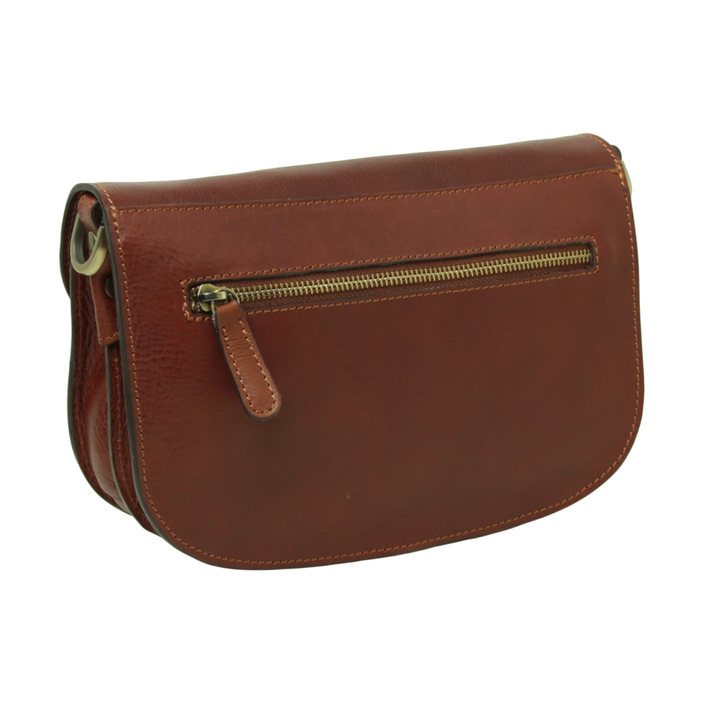 Two-sided shoulder bag in full-grain calfskin –Mahogany-1