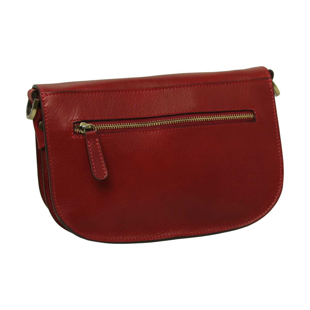 Two-sided shoulder bag in full-grain calfskin –Red-1