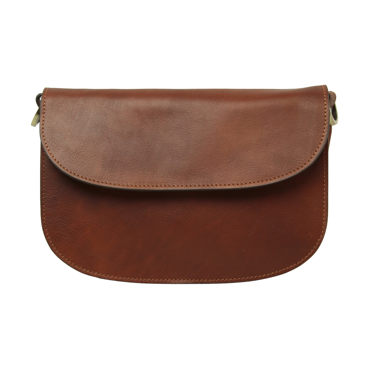Two-sided shoulder bag in full-grain calfskin –Teak-0